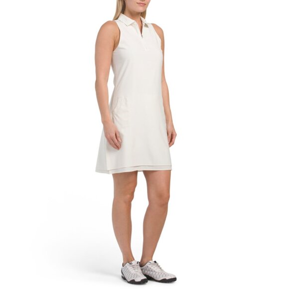 PETER MILLAR stone Upf 50 Carner Sleeveless Mini Sport Dress - Picture 1 of 2